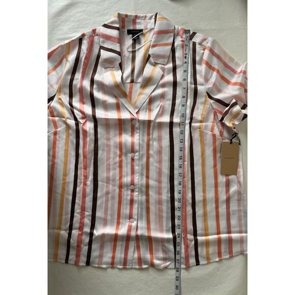 Halogen Stripe Short Sleeve Button-Up Camp Shirt Size 2X - Picture 8 of 8